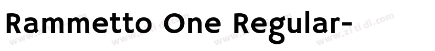 Rammetto One Regular字体转换